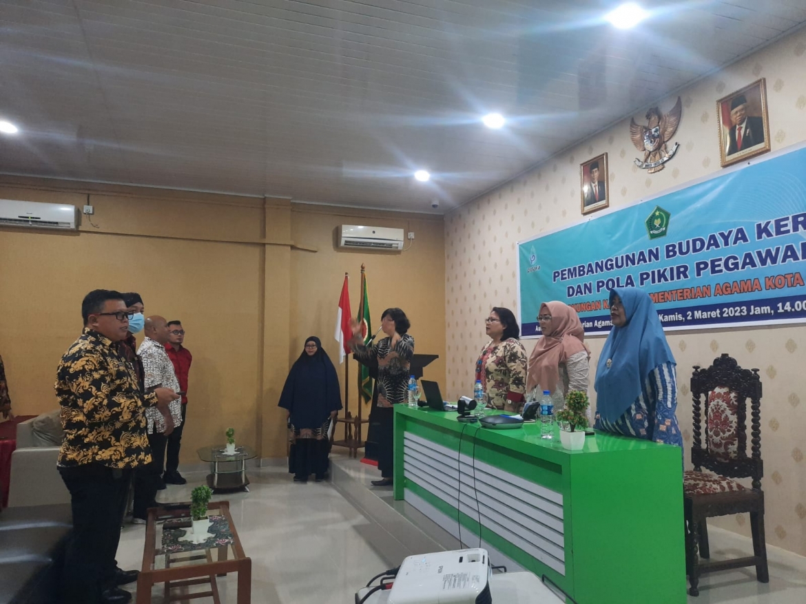 Kepri - Batam, Kemenag Kota Batam Gelar Kegiatan Pembangunan Budaya Kerja dan Pola Pikir Pegawai, Batam