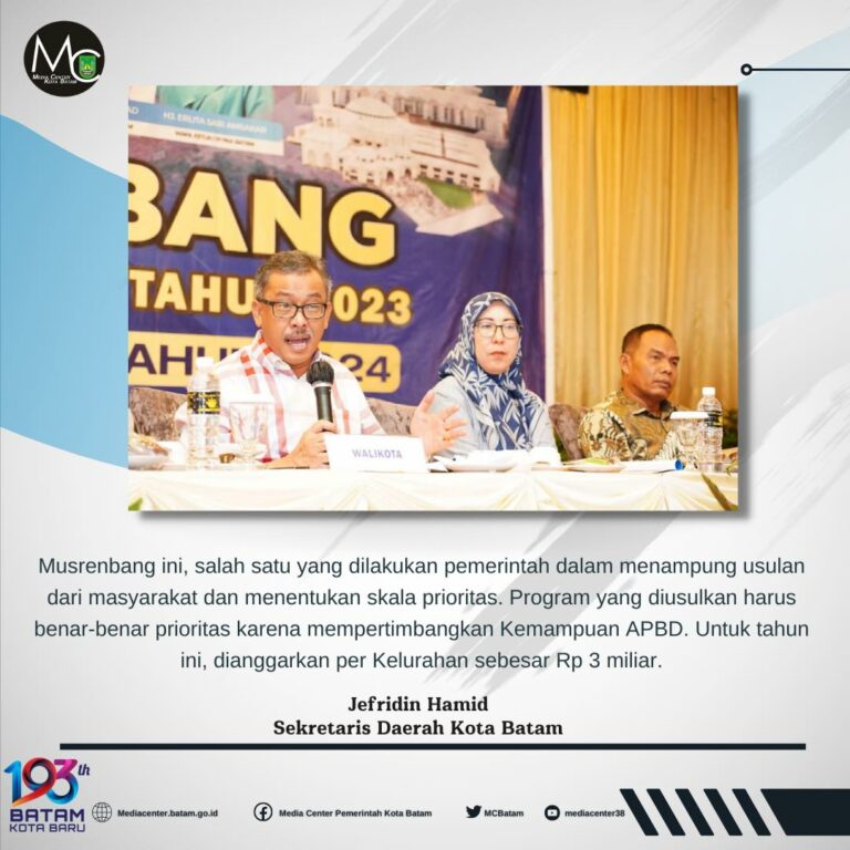 Berita - Nasional, Musrenbang Kecamatan Sekupang, Jefridin: Program Prioritas Pertimbangkan APBD, APBD,Batam