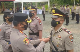 Kepri - Lingga, Kapolres Lingga Pimpin Sertijab Kapolsek Singkep Barat, Lingga,Kapolsek