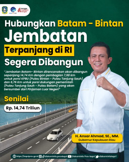 Berita - Nasional, Pembangunan Jembatan Terpanjang di Indonesia Segera Direalisasikan di Kepri, Batam,kepulauan Riau